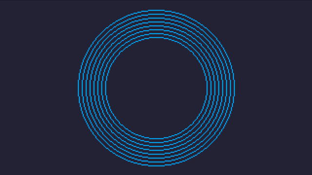 Circles Verilator simulation
